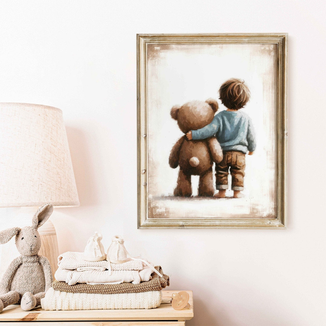 Teddy Bear Wall Art – Vintage Boys Room Print