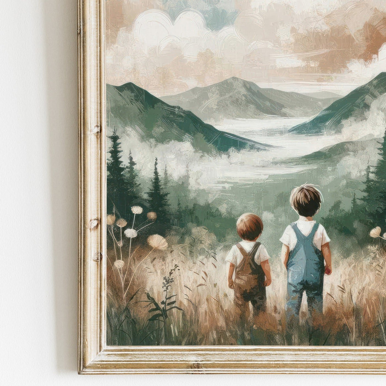 Brothers' Wilderness Adventure Wall Art – Nature Boys Room Print