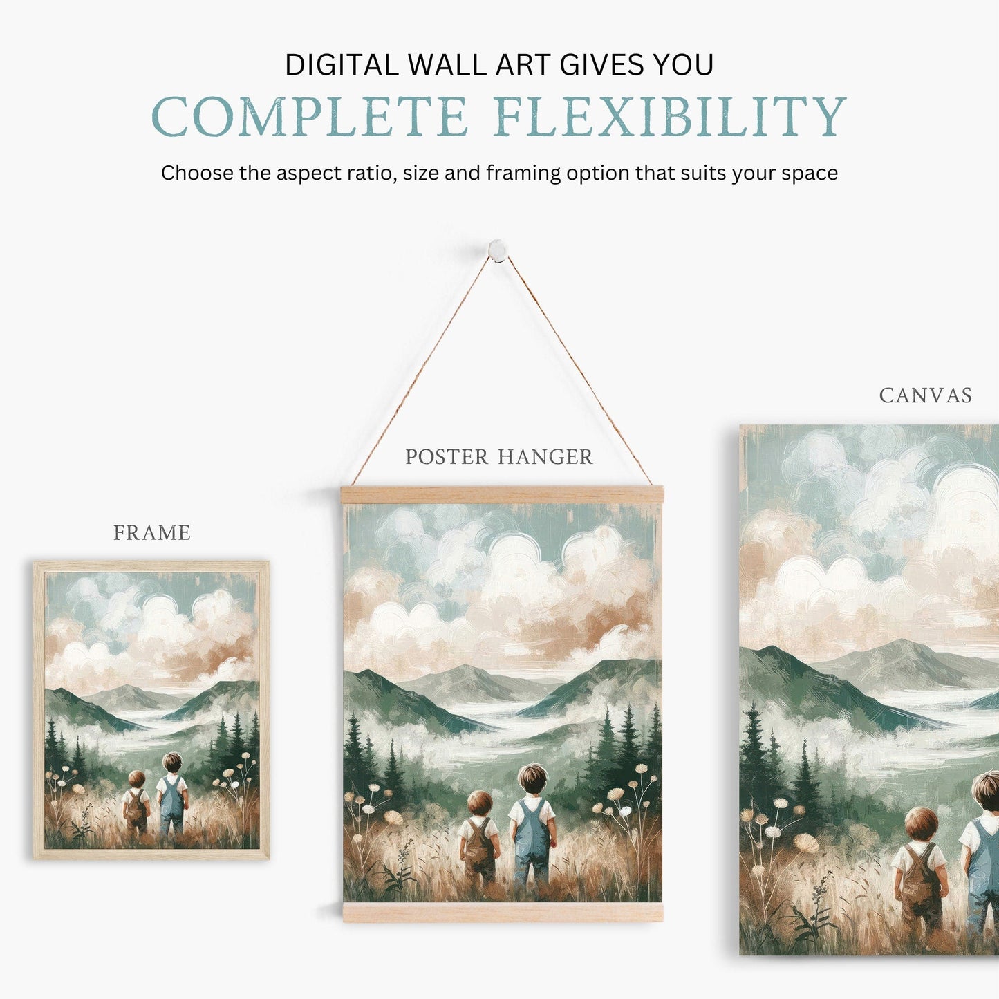 Boys Adventure Prints, Rustic Nature Wall Art, Kids Room Decor - WildfieldPrints