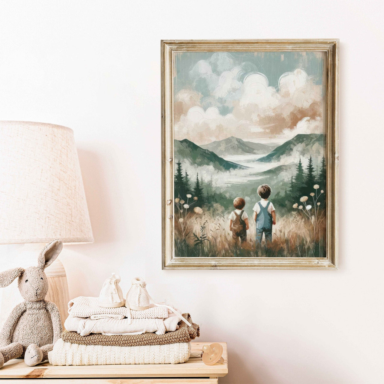 Brothers' Wilderness Adventure Wall Art – Nature Boys Room Print