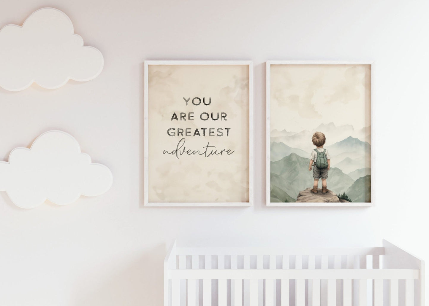 Boys Adventure Quote Print, You Are Our Greatest Journey, Nursery Decor - WildfieldPrints