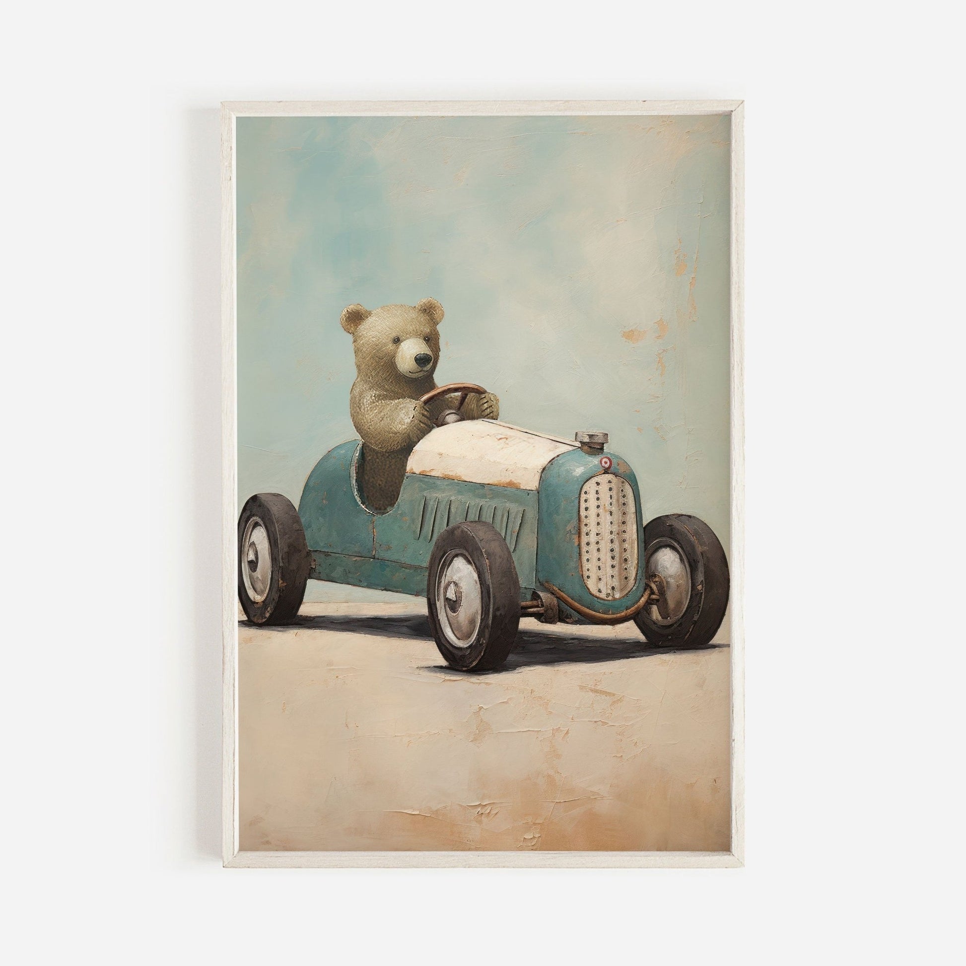 Boys Car Decor, Unique Vintage Wall Art for Nursery or Playroom - WildfieldPrints