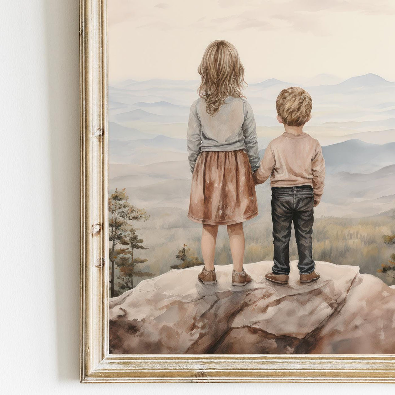 Brother and Sister Print – Sibling Nursery Wall Decor