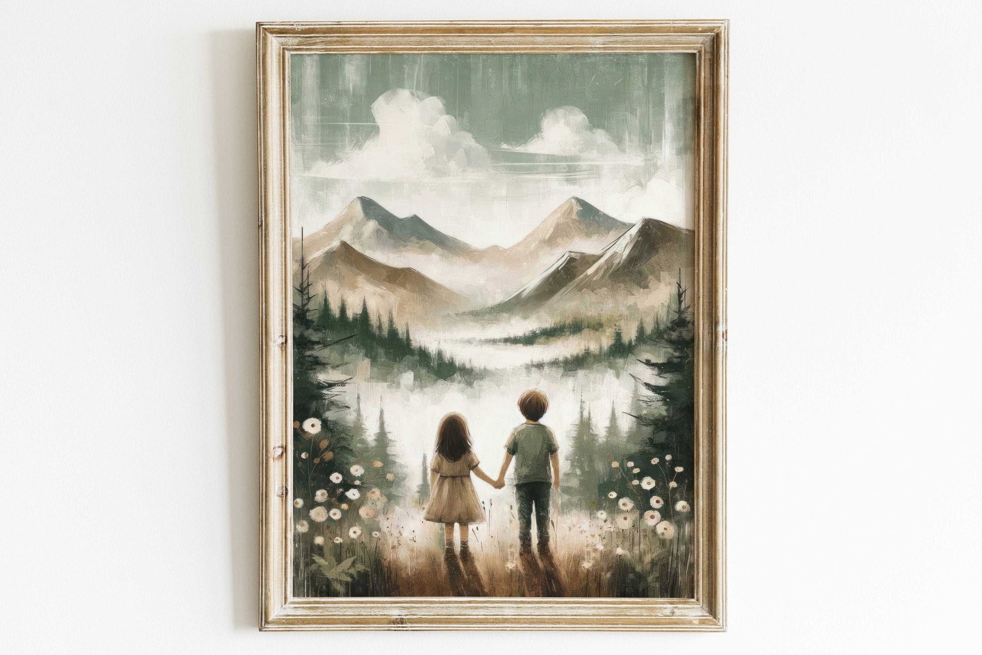 Brother and Sister Wall Art, Sibling Room Decor, Adventure Nursery Decor - WildfieldPrints