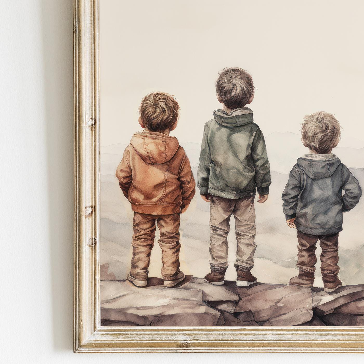Brother Prints, Three Brothers Artwork, Mountain Adventure Decor - WildfieldPrints