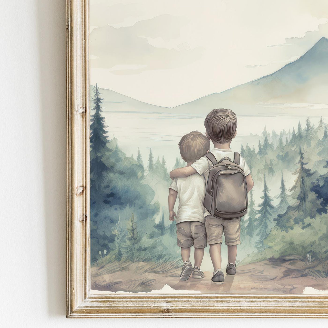Two Brothers Wall Art – Adventure Boys Room Decor