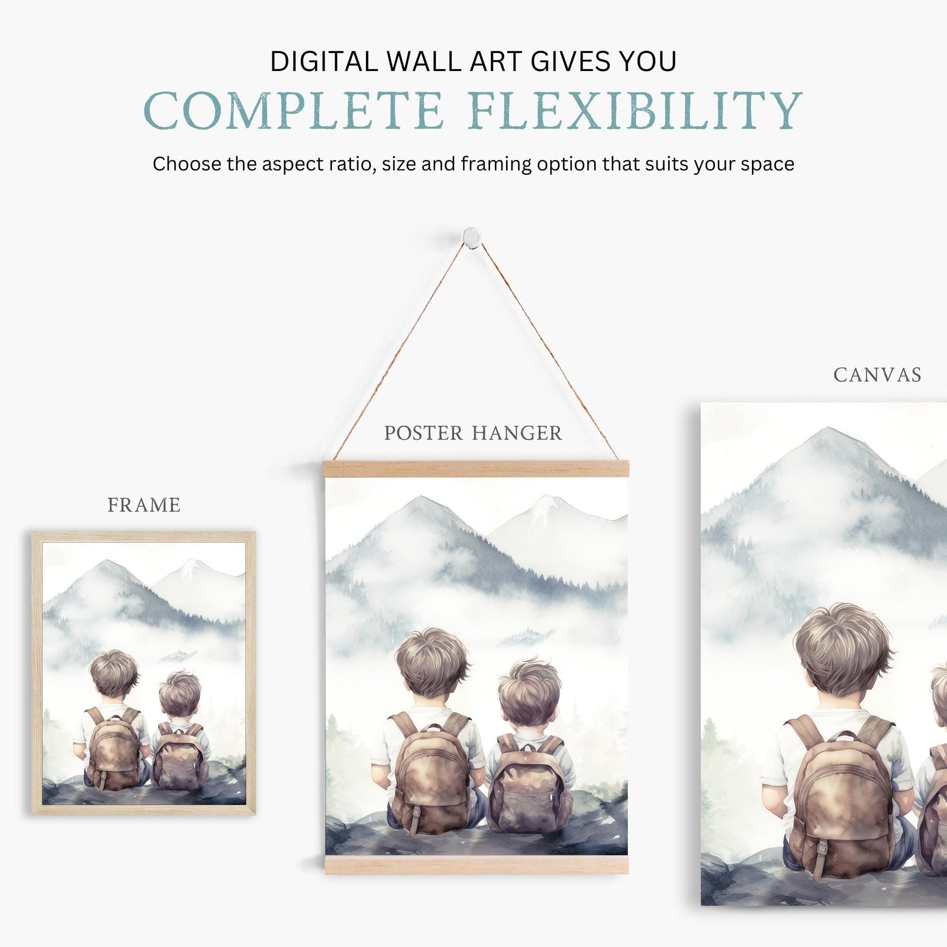 Brother Room Decor, Woodland Adventure Prints, Kids Wall Art - WildfieldPrints