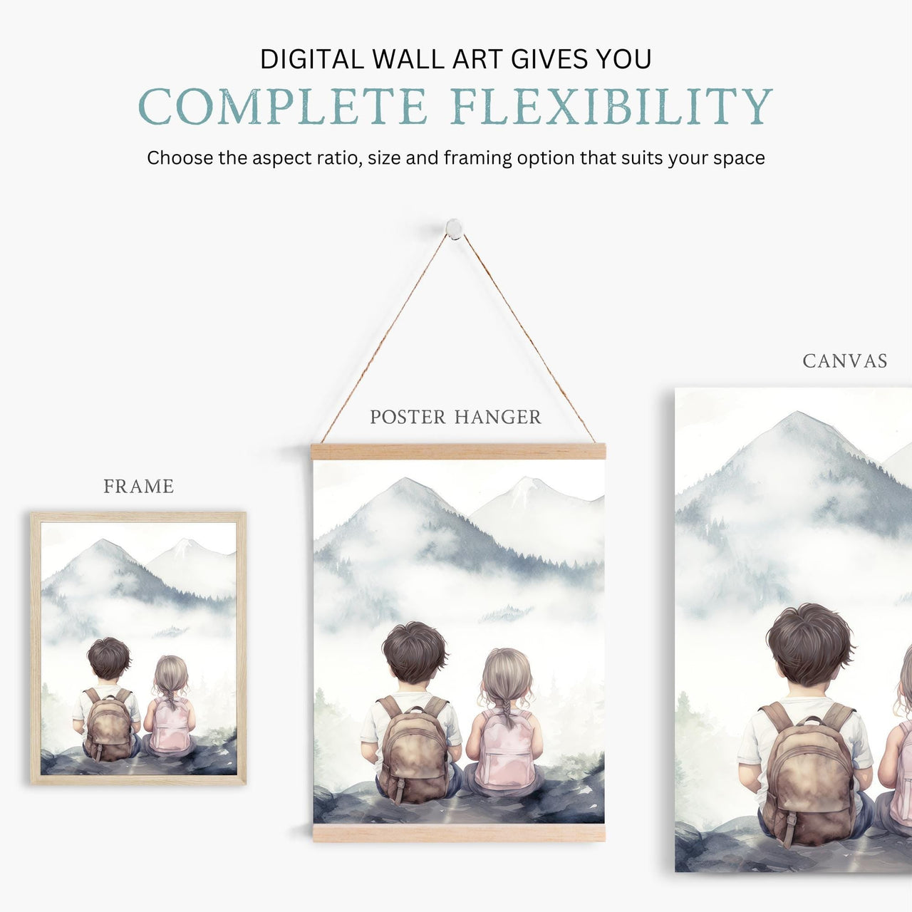 Woodland Animals Wall Art – Siblings Nursery Print • Set of 3