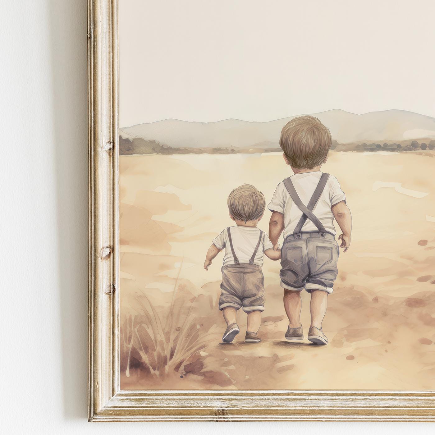 Brother Wall Art, Farmhouse Tractor Decor, Countryside Bedroom Print - WildfieldPrints
