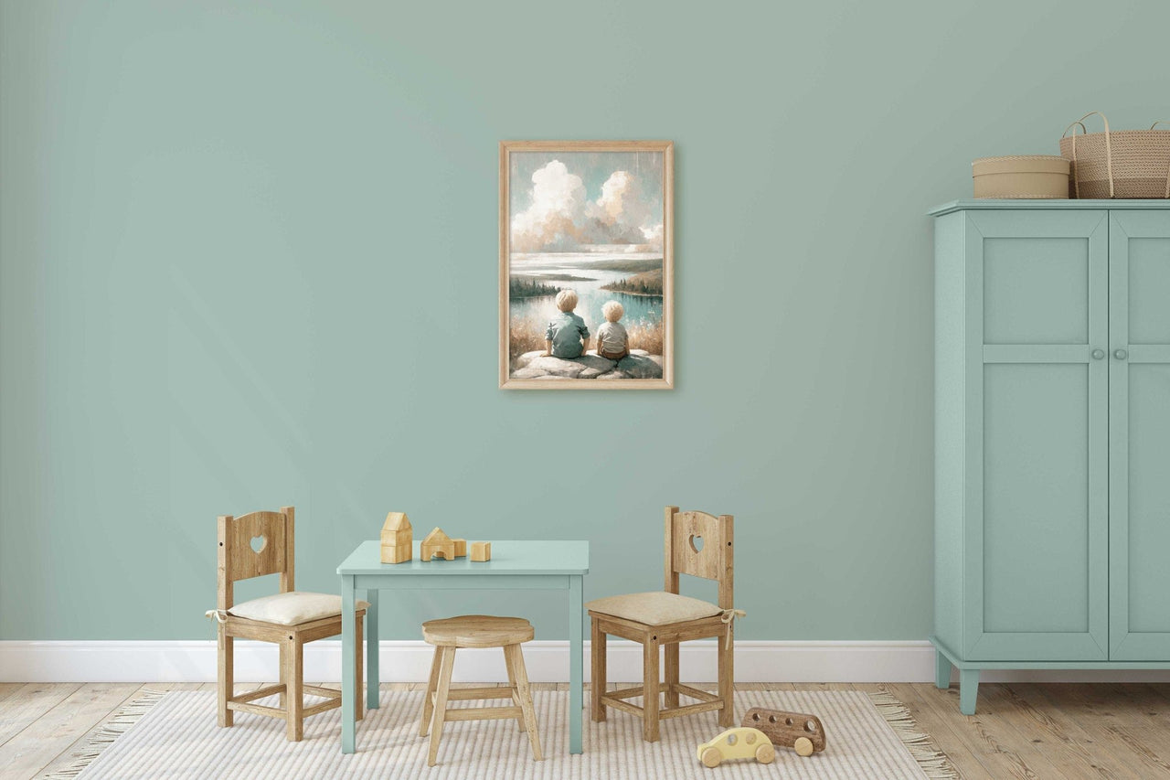 Two Brothers Wall Art – Adventure Boys Room Decor