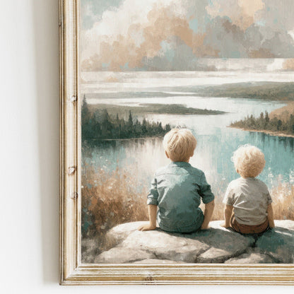 Brothers Room Decor, Adventure Nursery Art, Boys Bedroom Print - WildfieldPrints