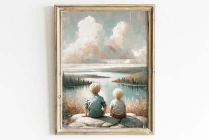 Brothers Room Decor, Adventure Nursery Art, Boys Bedroom Print - WildfieldPrints