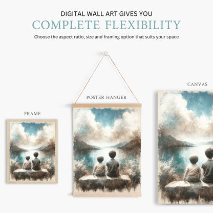 Brothers Room Decor, Adventure Print for Boys, Nature Art - WildfieldPrints