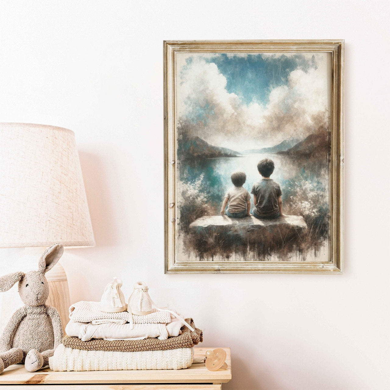 Brothers Lake View Print – Nature Boys Room Wall Art
