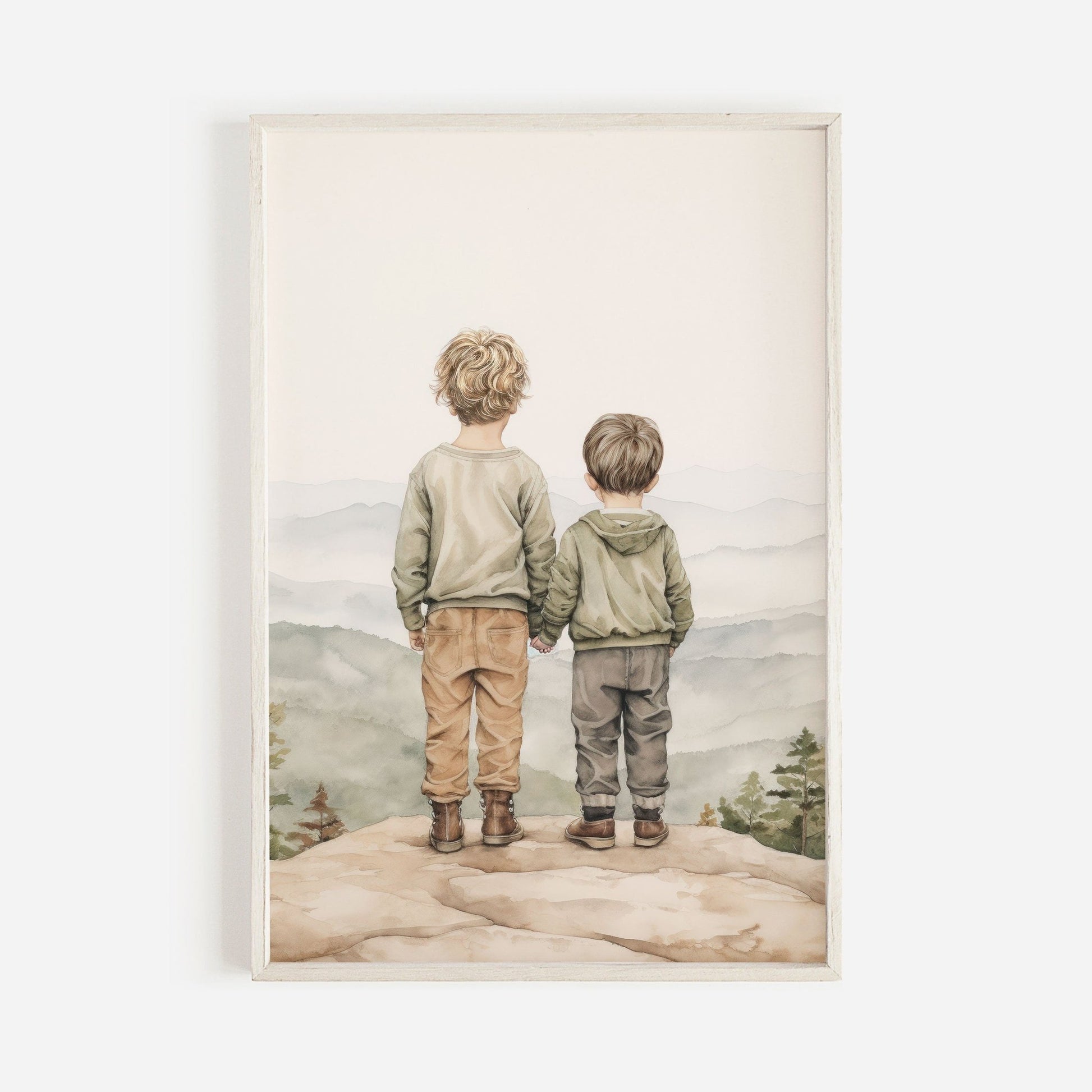 Brothers Room Print, Adventure Nursery Decor, Kids Wall Art - WildfieldPrints