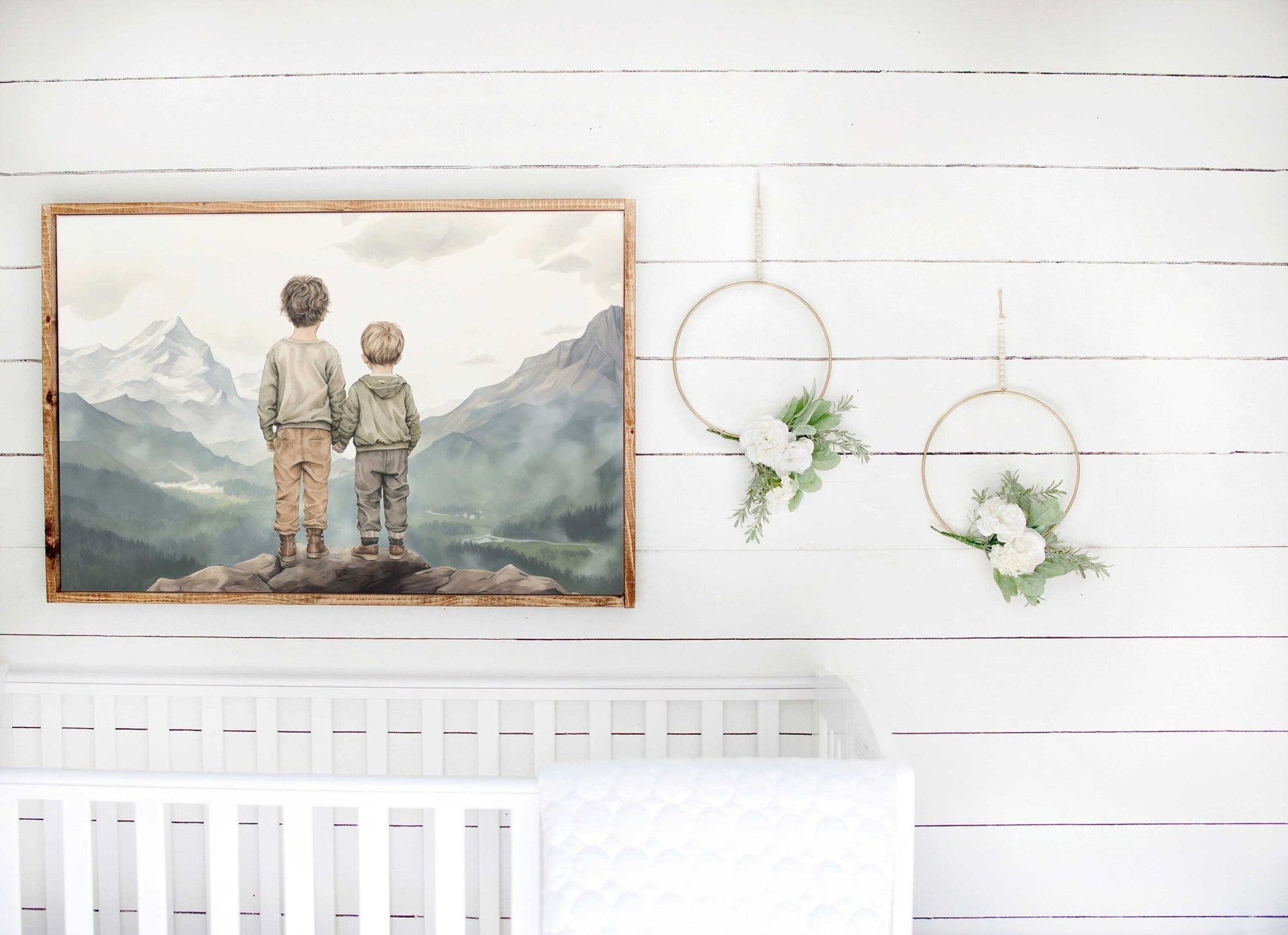 Brothers Room Print, Adventure Nursery Decor, Rustic Boys Wall Art - WildfieldPrints