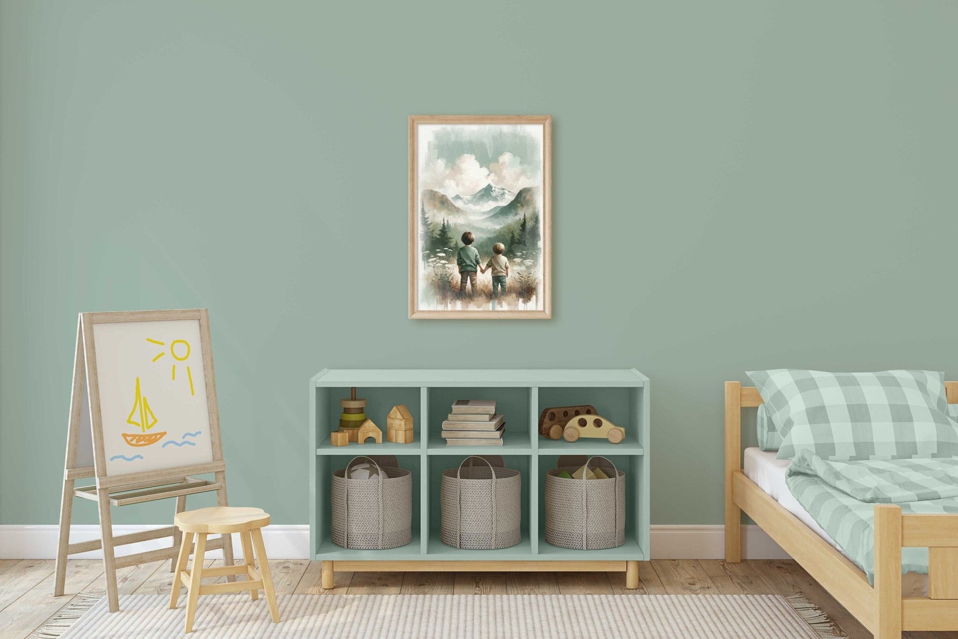 Brothers Room Print, Adventure Wall Art, Rustic Nature Decor - WildfieldPrints