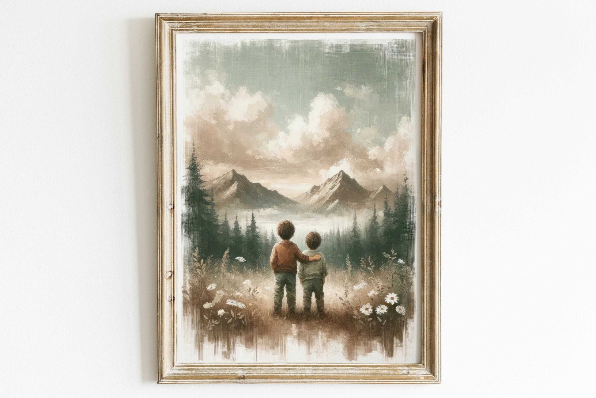 Brothers Room Print, Adventure Wall Art, Rustic Nature Decor - WildfieldPrints