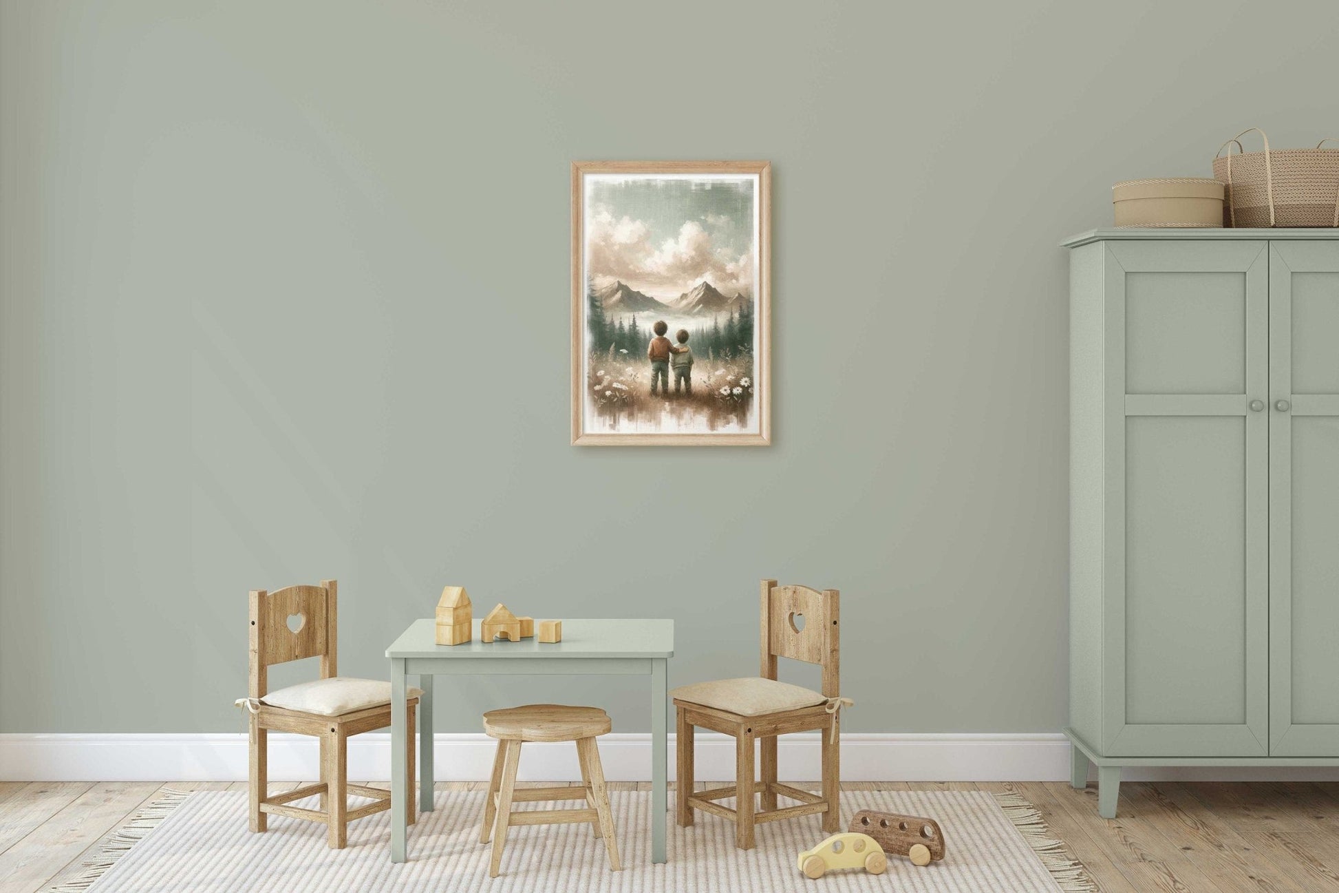 Brothers Room Print, Adventure Wall Art, Rustic Nature Decor - WildfieldPrints