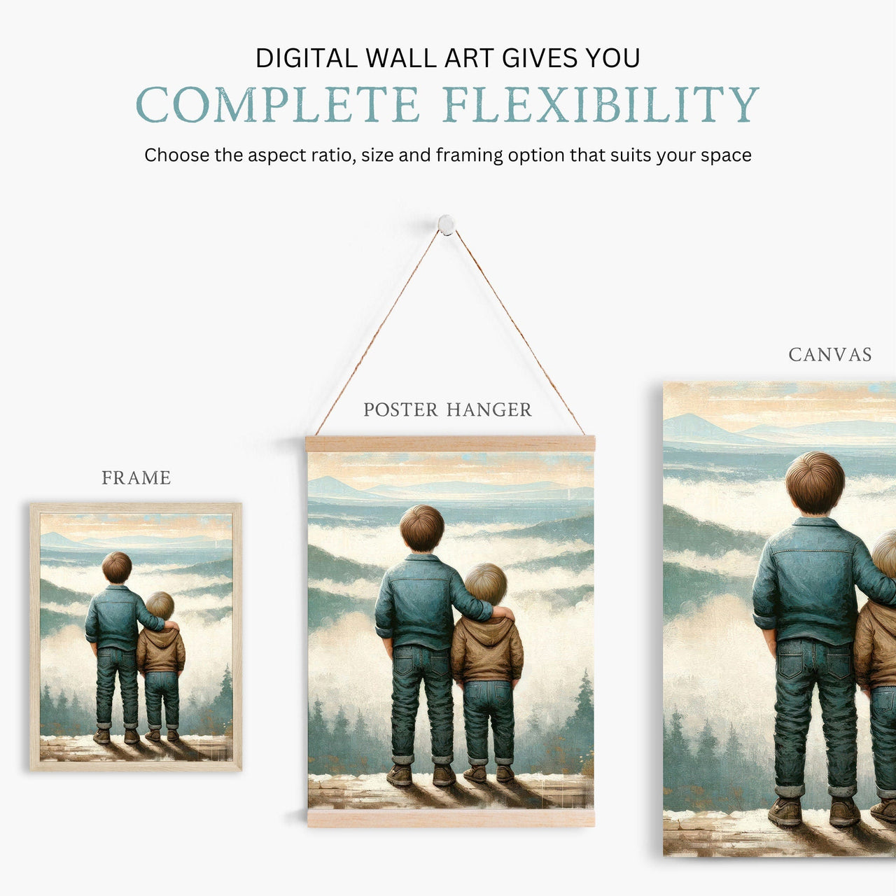 Mountain Wall Art – Adventure Boys Room Print • Set of 3