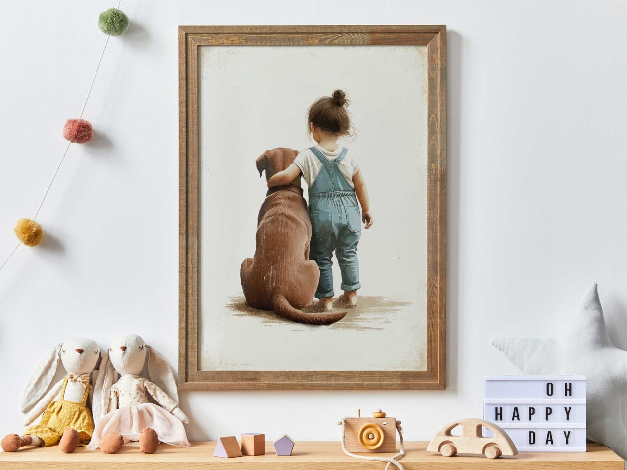 Brown Labrador Wall Art – Dog Nursery Print