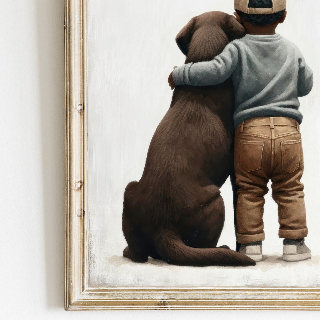 Brown Labrador Print – Dog Boys Room Wall Decor