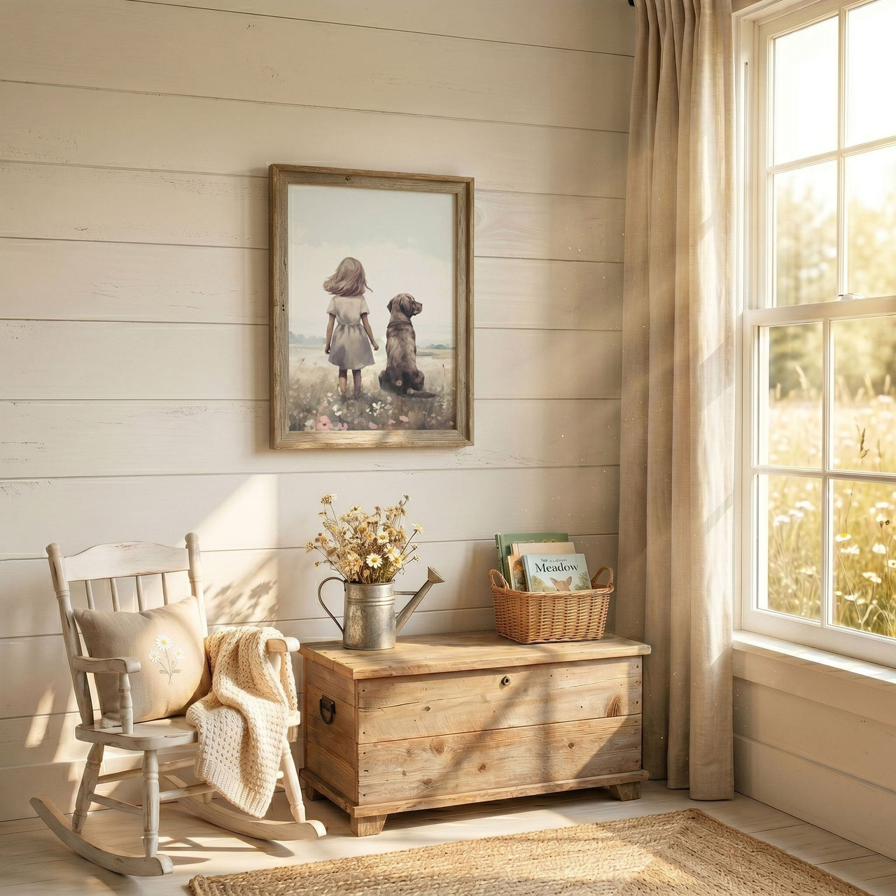Brown Labrador Wall Art – Dog Nursery Print