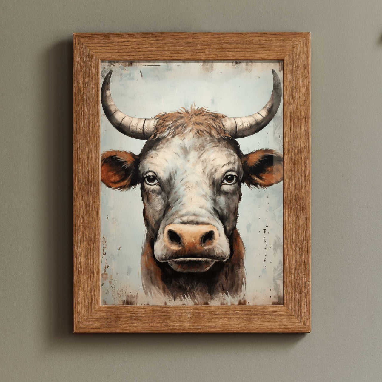 Bull Wall Art – Farm Animal Living Room Print