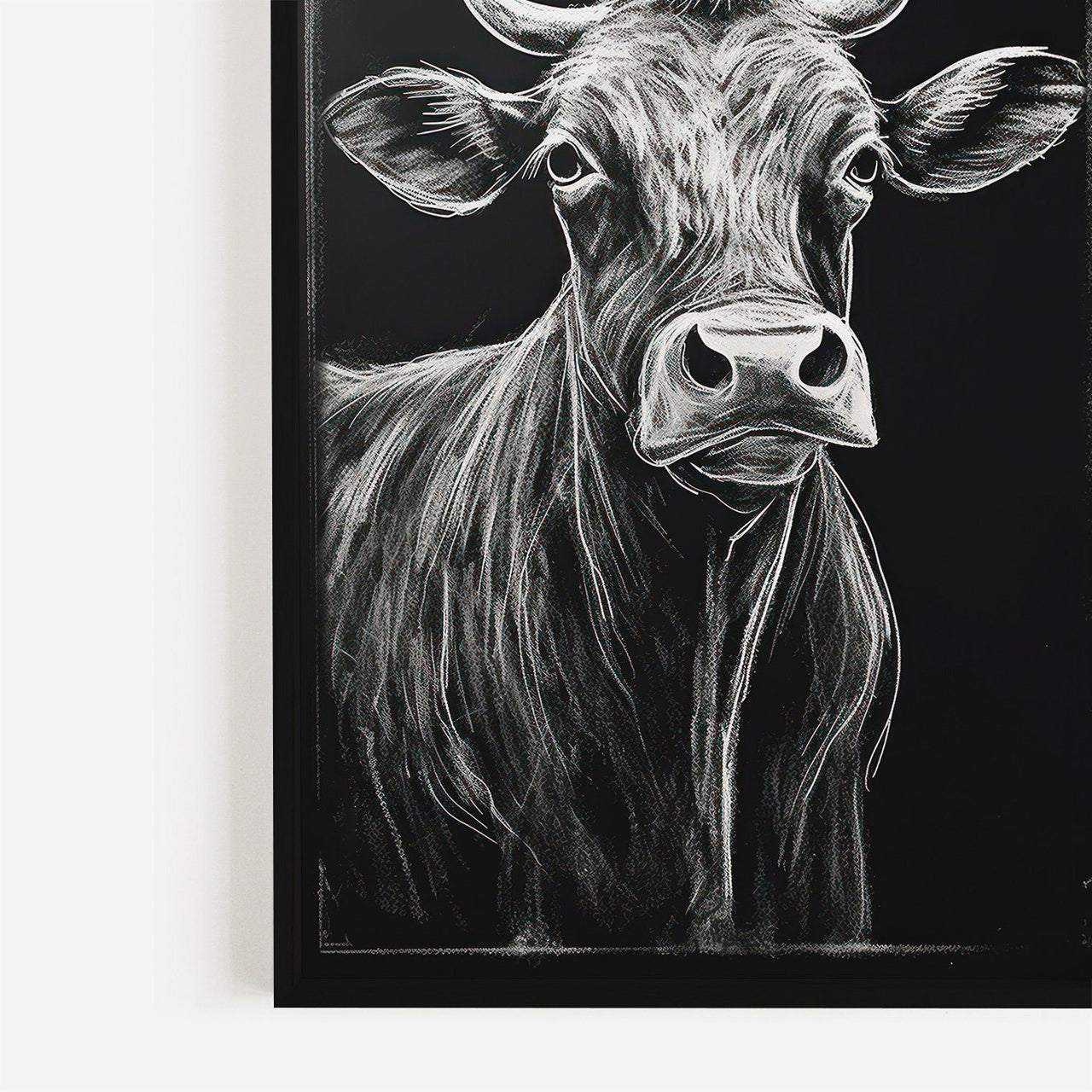 Bull Print – Farmhouse Living Room Wall Decor