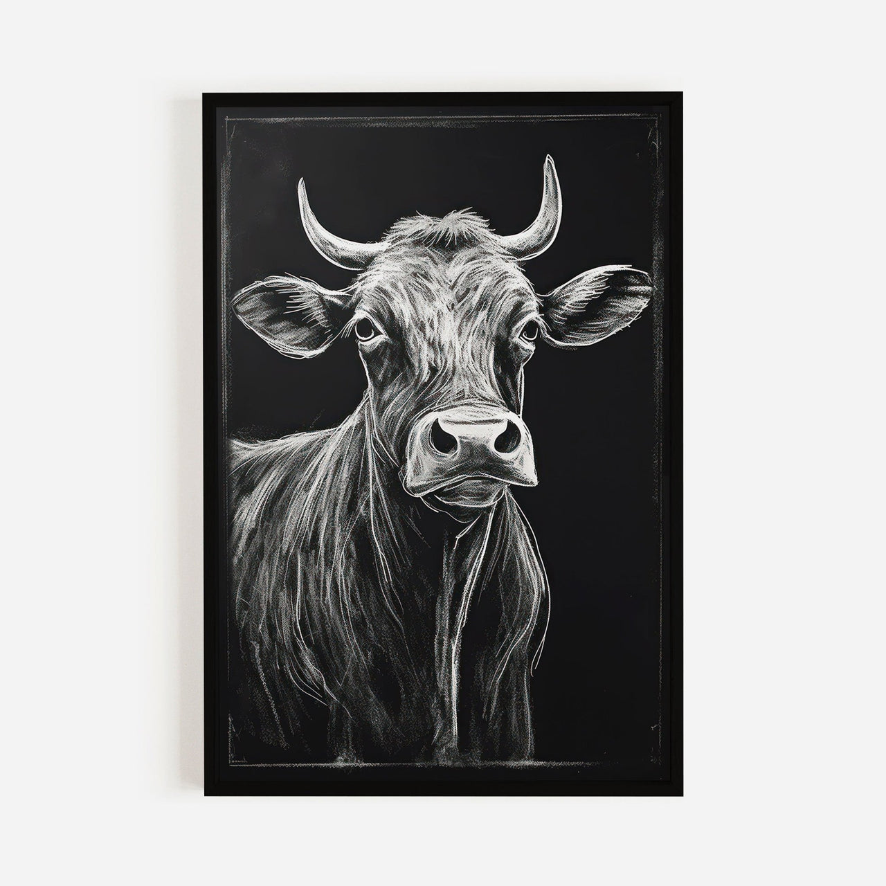 Bull Print – Farmhouse Living Room Wall Decor