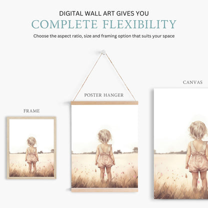 Bunny & Deer Nursery Decor, Animal Wall Art for Girls, Jack Rabbit Design - WildfieldPrints