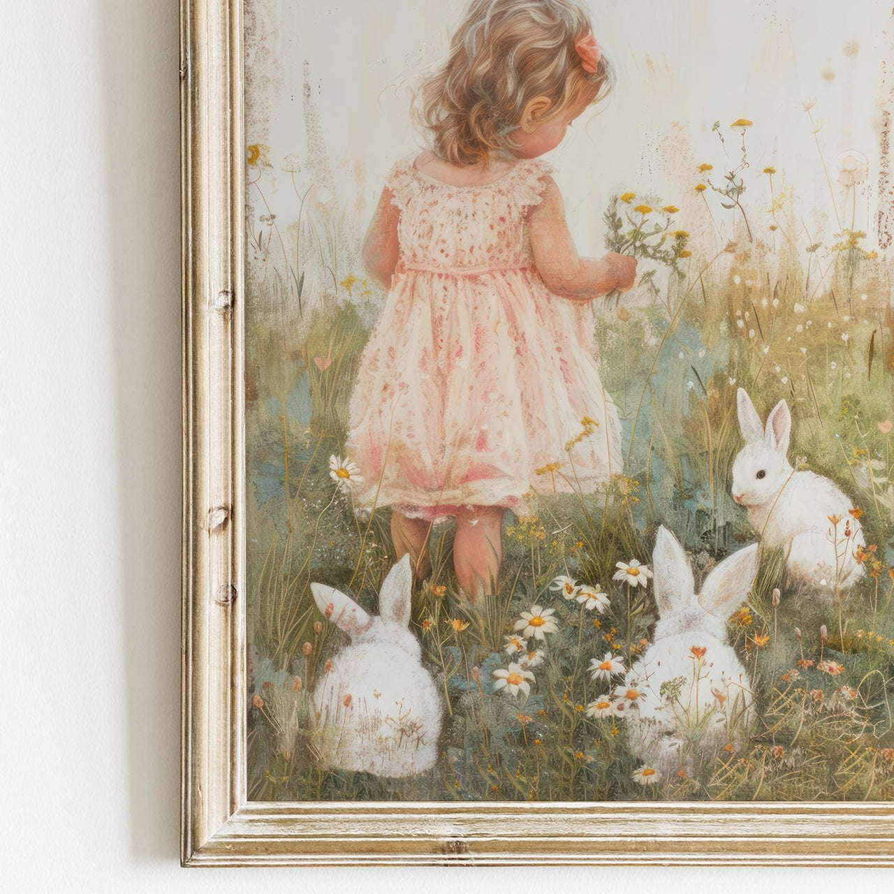 Bunny Wall Art – Animal Girls Room Print