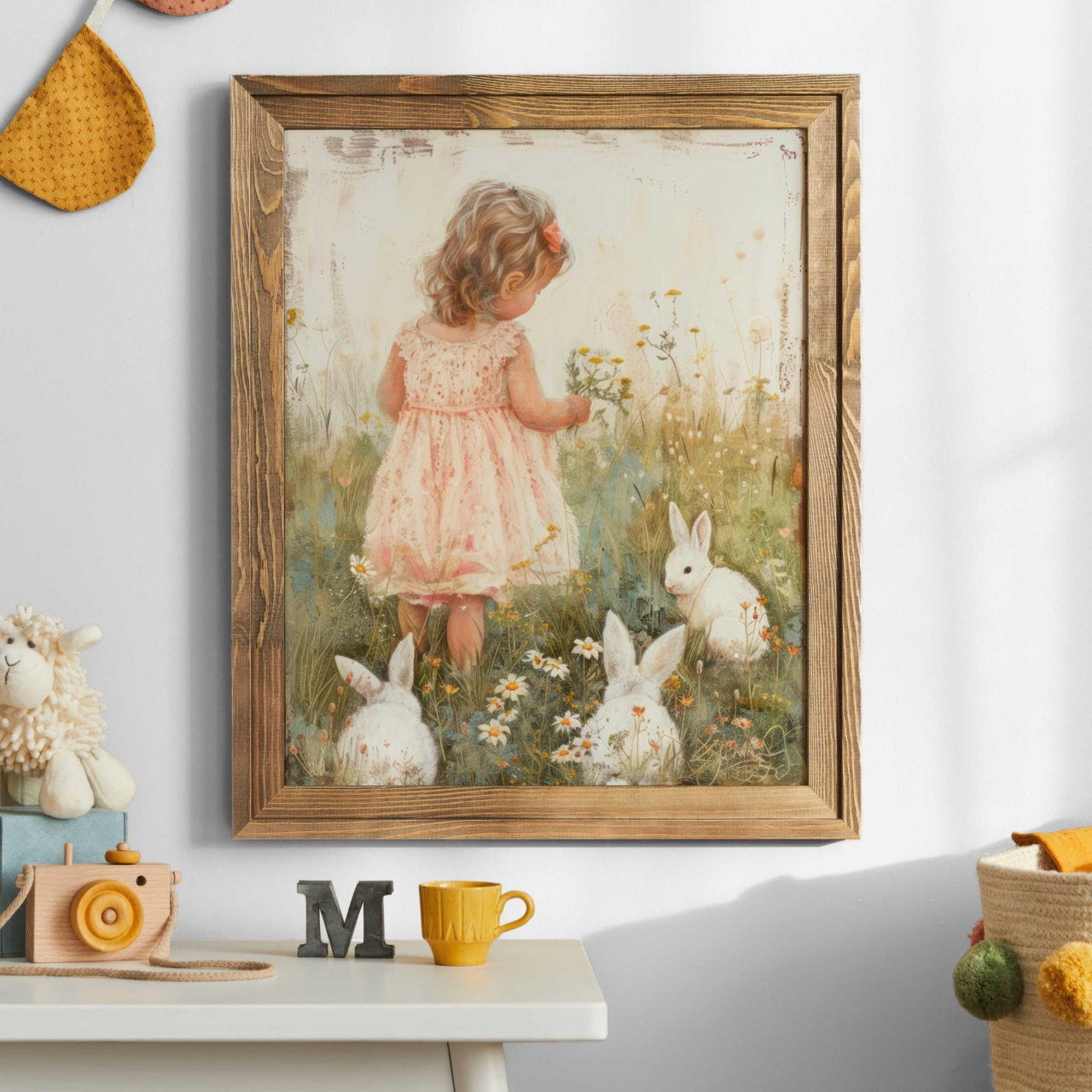 Bunny Wall Art – Animal Girls Room Print