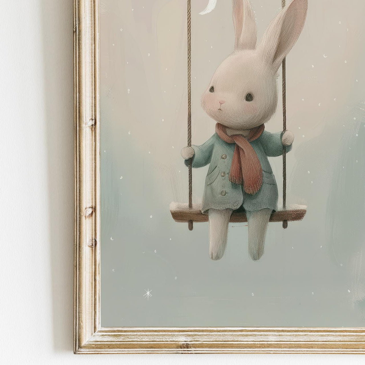Bunny Wall Art – Animal Kids Room Print