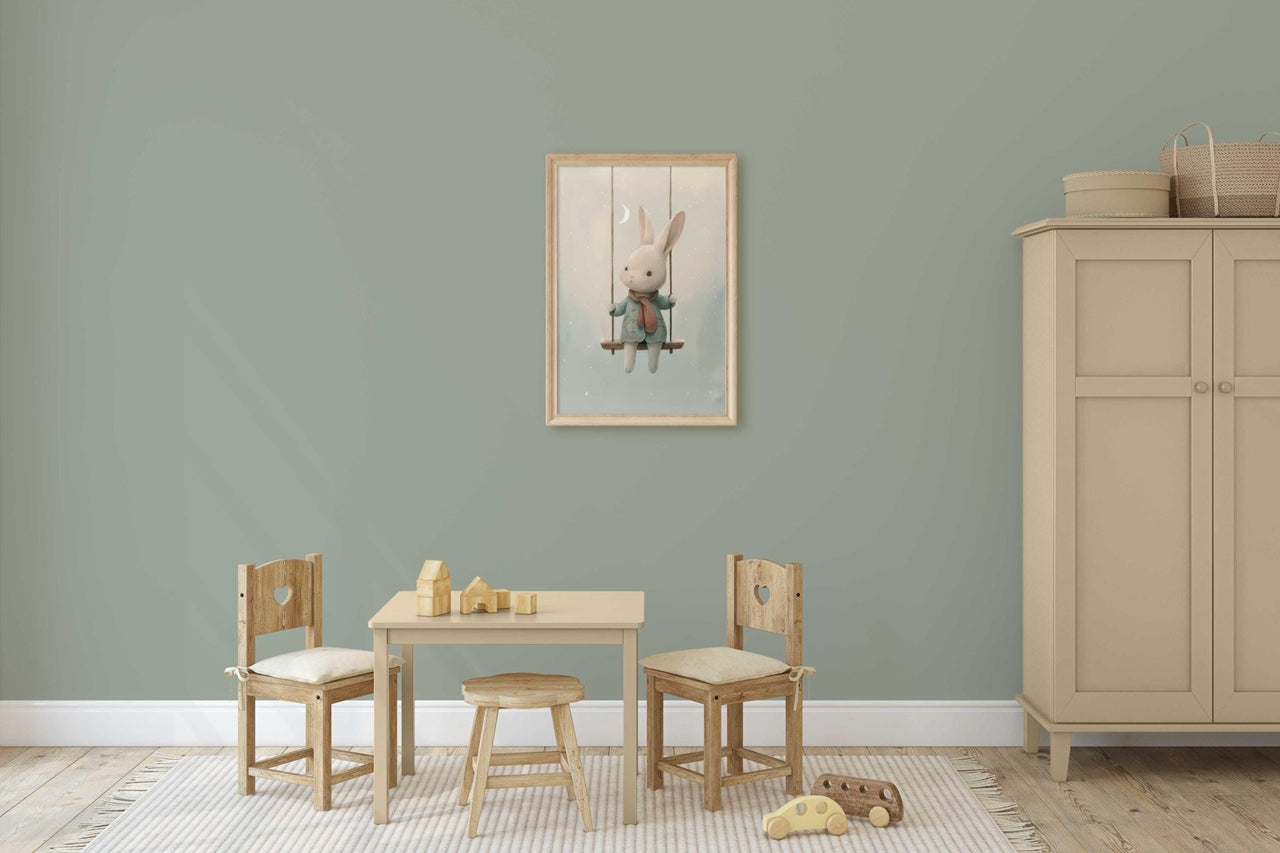 Bunny Wall Art – Animal Kids Room Print