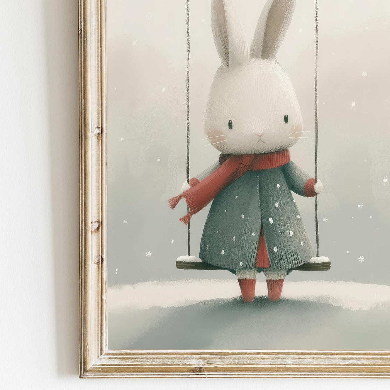 Whimsical Bunny Wall Art – Animal Kids Room Decor