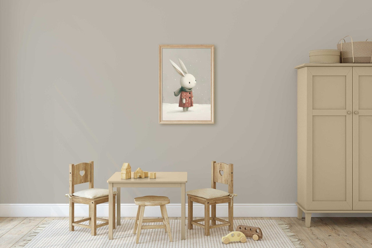 Bunny Wall Art – Animal Kids Room Print