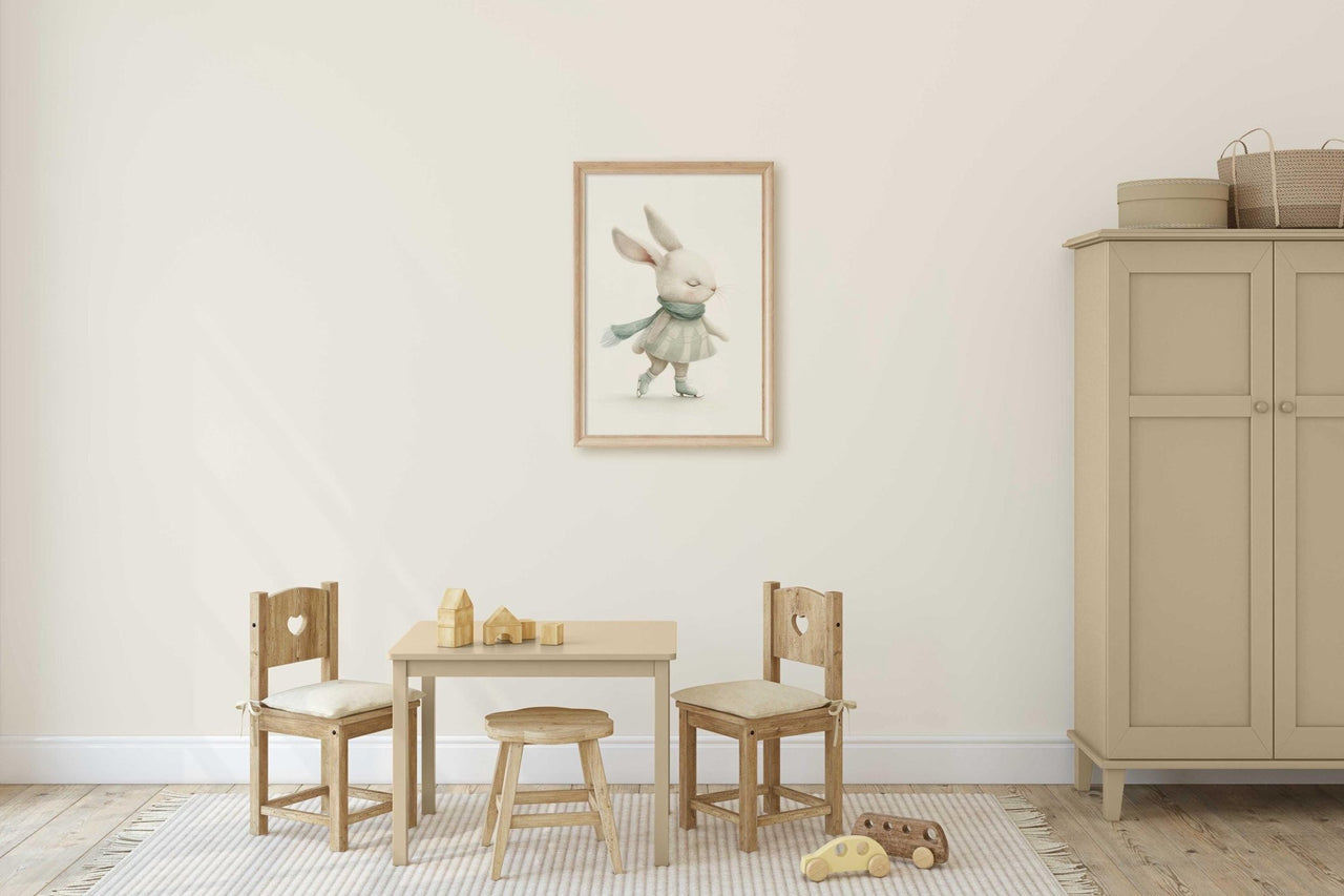 Bunny Wall Art – Animal Kids Room Print