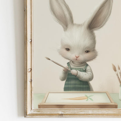 Bunny Nursery Wall Decor, Whimsical Animal Art for Kids' Room - WildfieldPrints