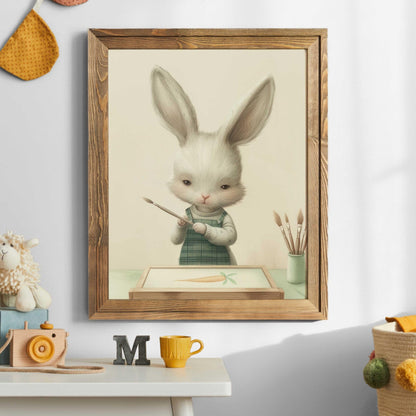 Bunny Nursery Wall Decor, Whimsical Animal Art for Kids' Room - WildfieldPrints