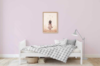Butterfly Nursery Wall Art, Wildflower Girl Room Decor, Butterfly Print, Girly Wall Art, Butterfly Print, Kids Room, PRINTABLE Girl Wall Art - My Store