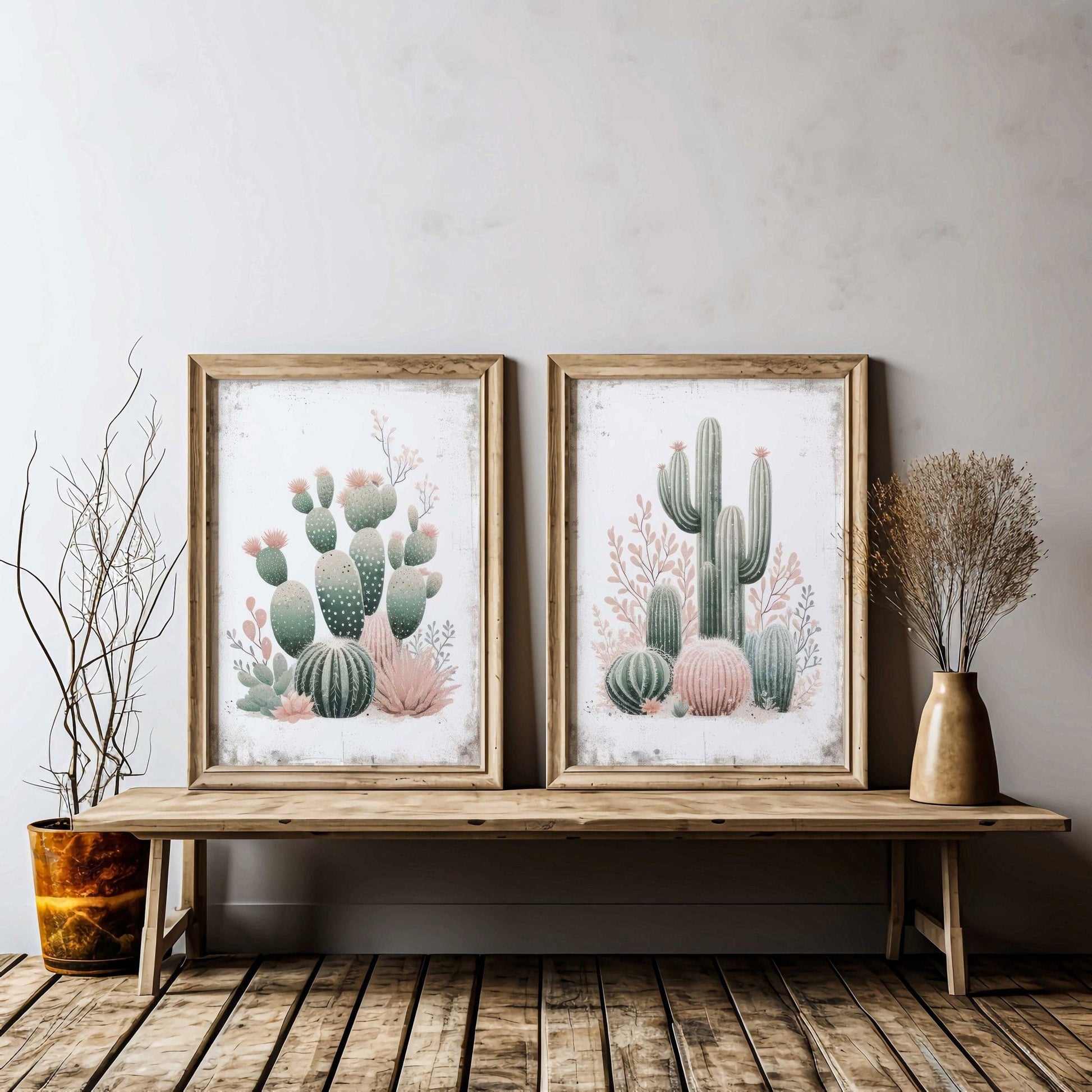 Cactus Nursery Decor, Boho Wall Art, Cute Kids Room Prints - WildfieldPrints
