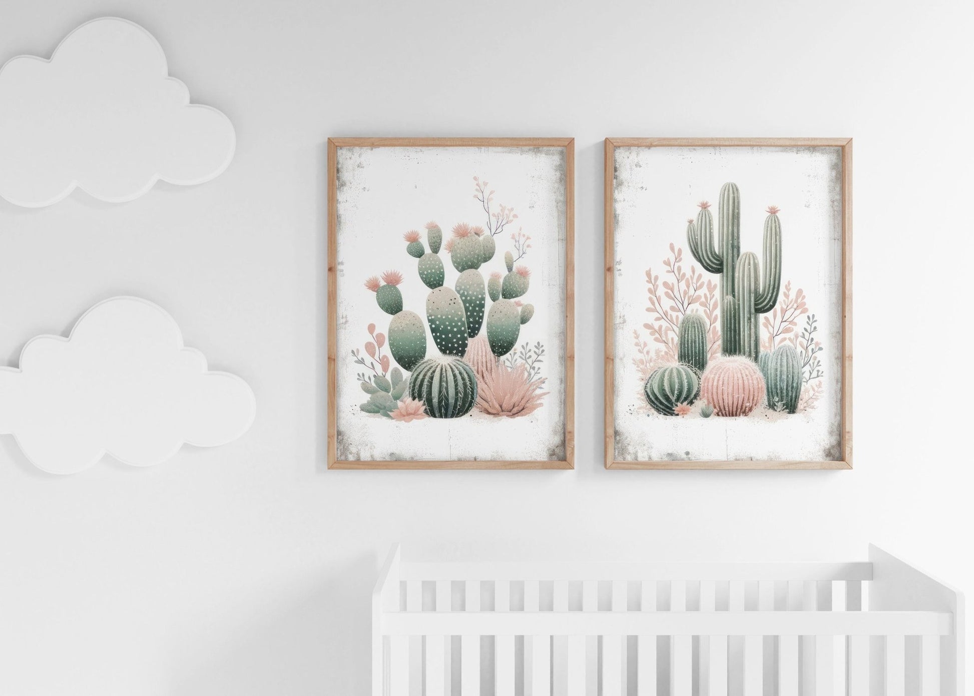 Cactus Nursery Decor, Boho Wall Art, Cute Kids Room Prints - WildfieldPrints