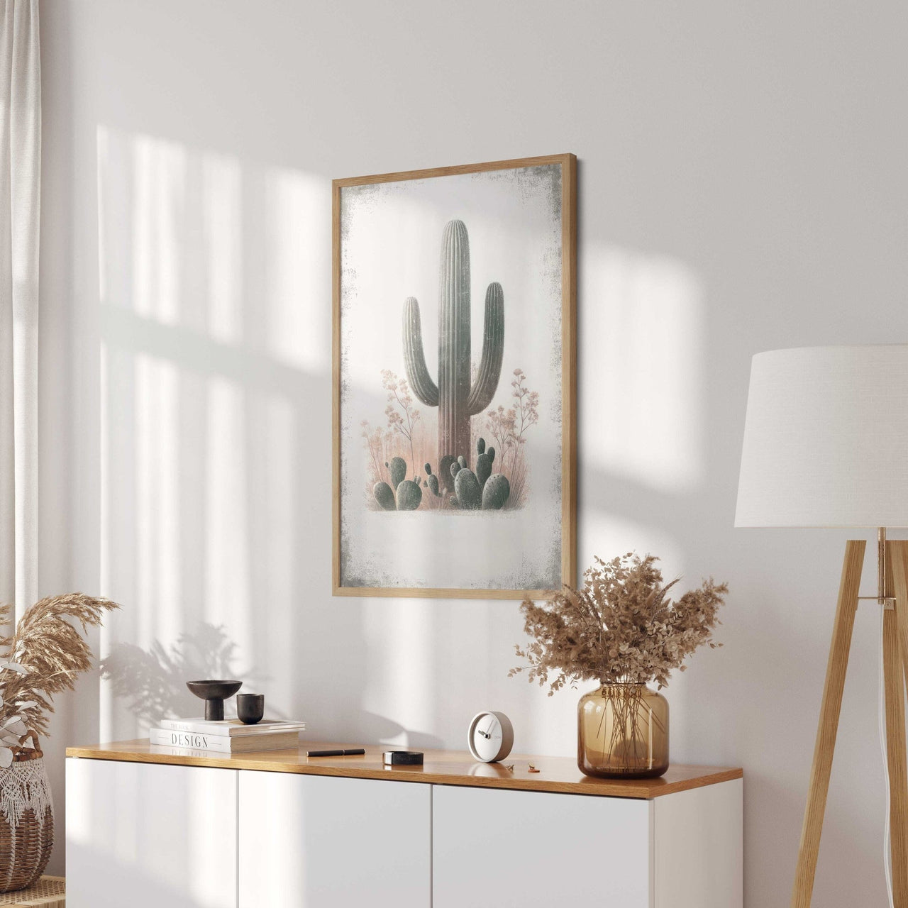 Saguaro Wall Art – Desert Nursery Print