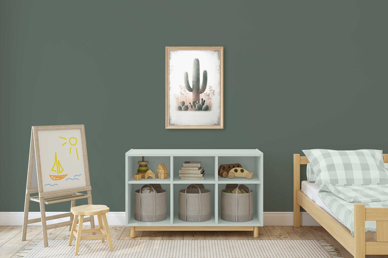 Saguaro Wall Art – Desert Nursery Print