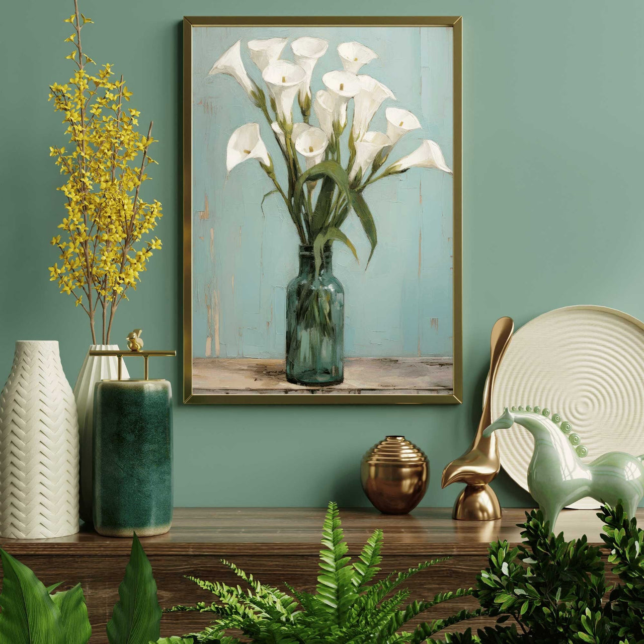 Calla Lily Wall Art – Floral Living Room Print