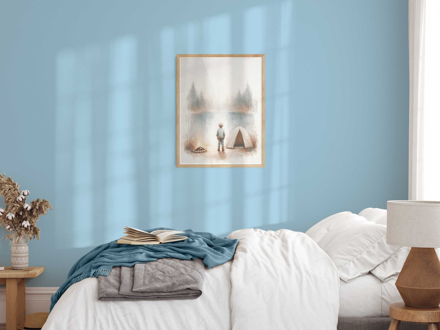 Camping Nursery Decor, Adventure Boys Room Print, Hiking Wall Art - WildfieldPrints