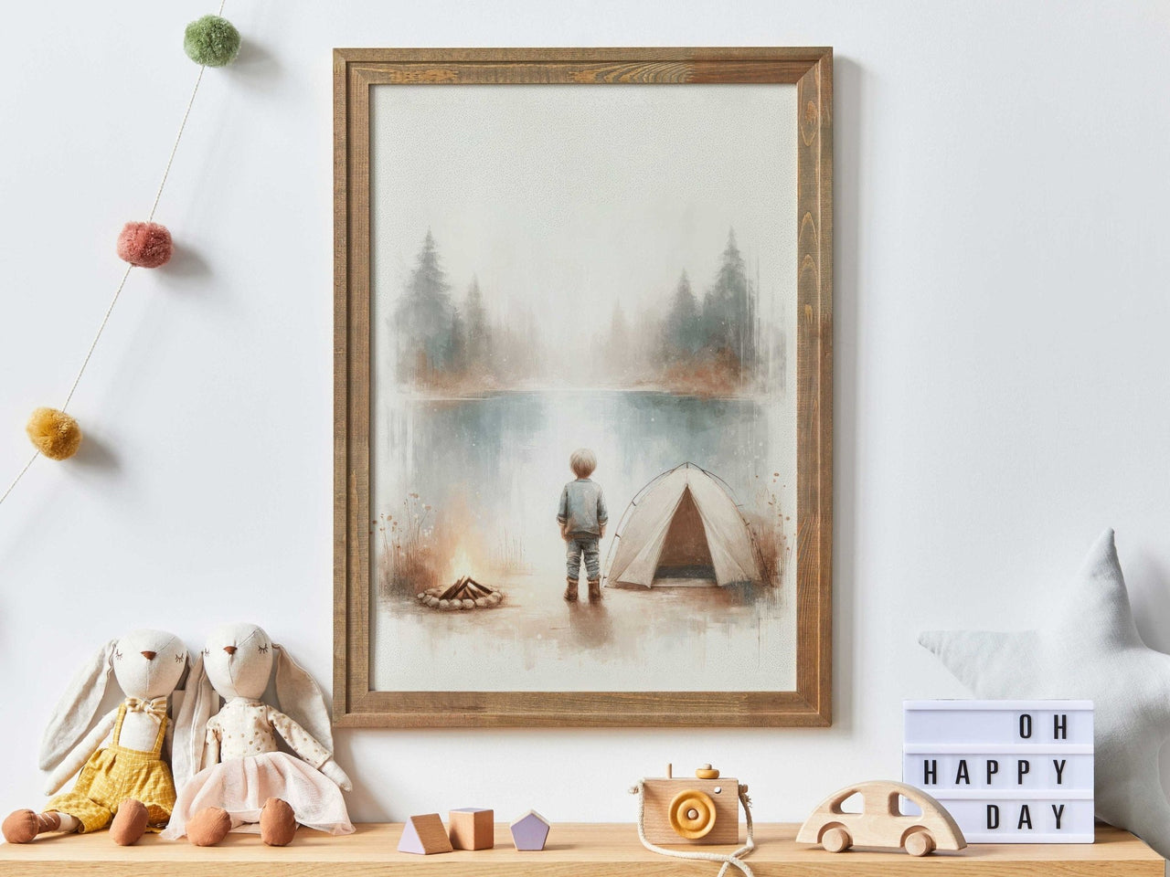 Camping Wall Art – Adventure Boys Room Decor