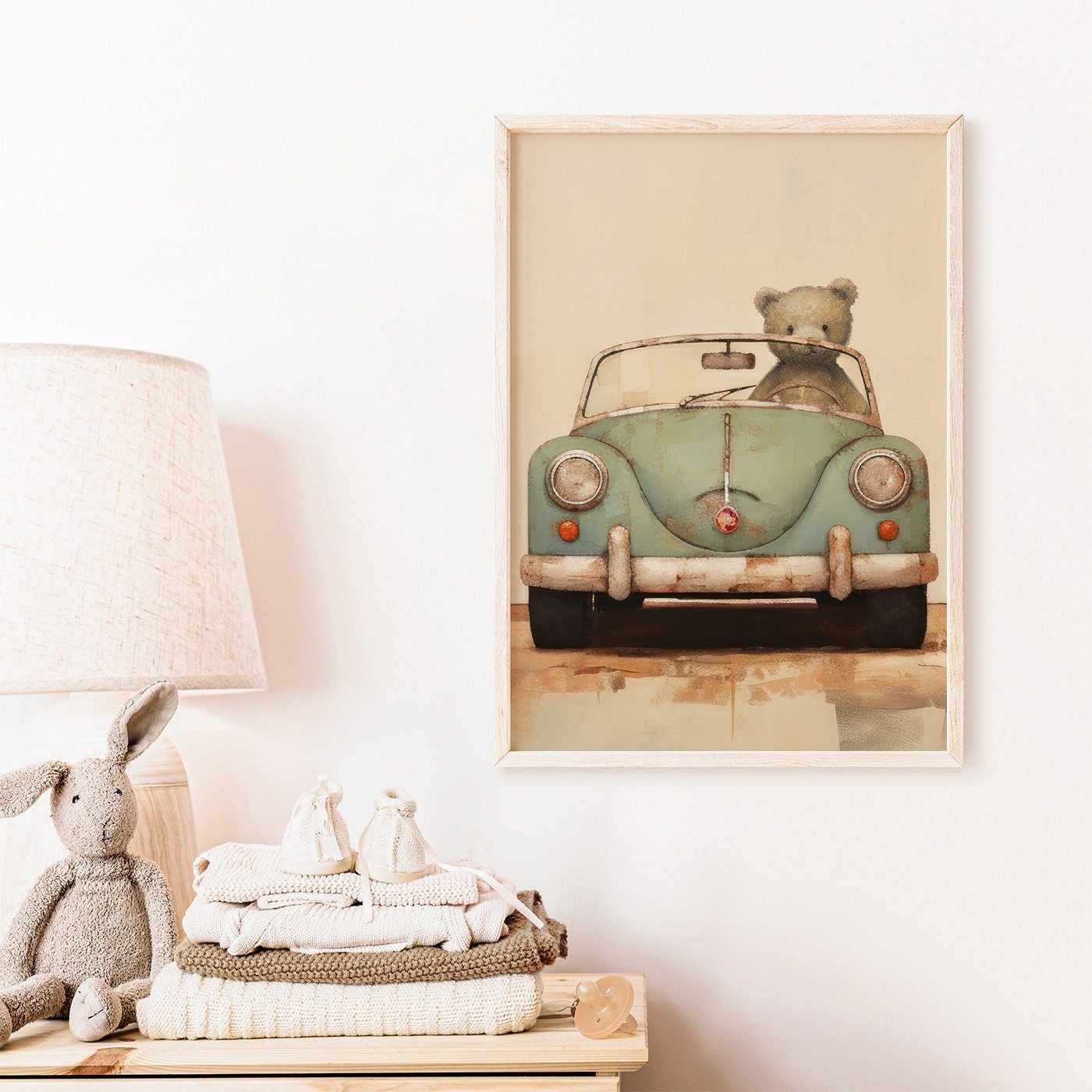 Car Nursery Prints, Vintage Boys Room Decor, Toddler Room Wall Art - WildfieldPrints