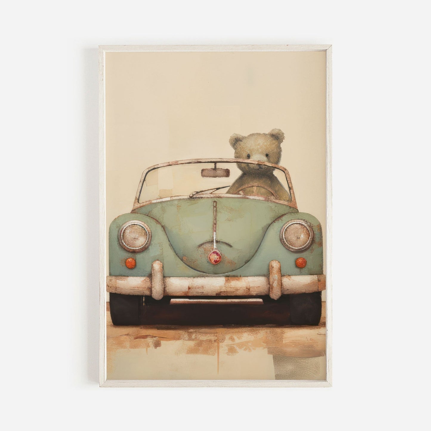 Car Nursery Prints, Vintage Boys Room Decor, Toddler Room Wall Art - WildfieldPrints